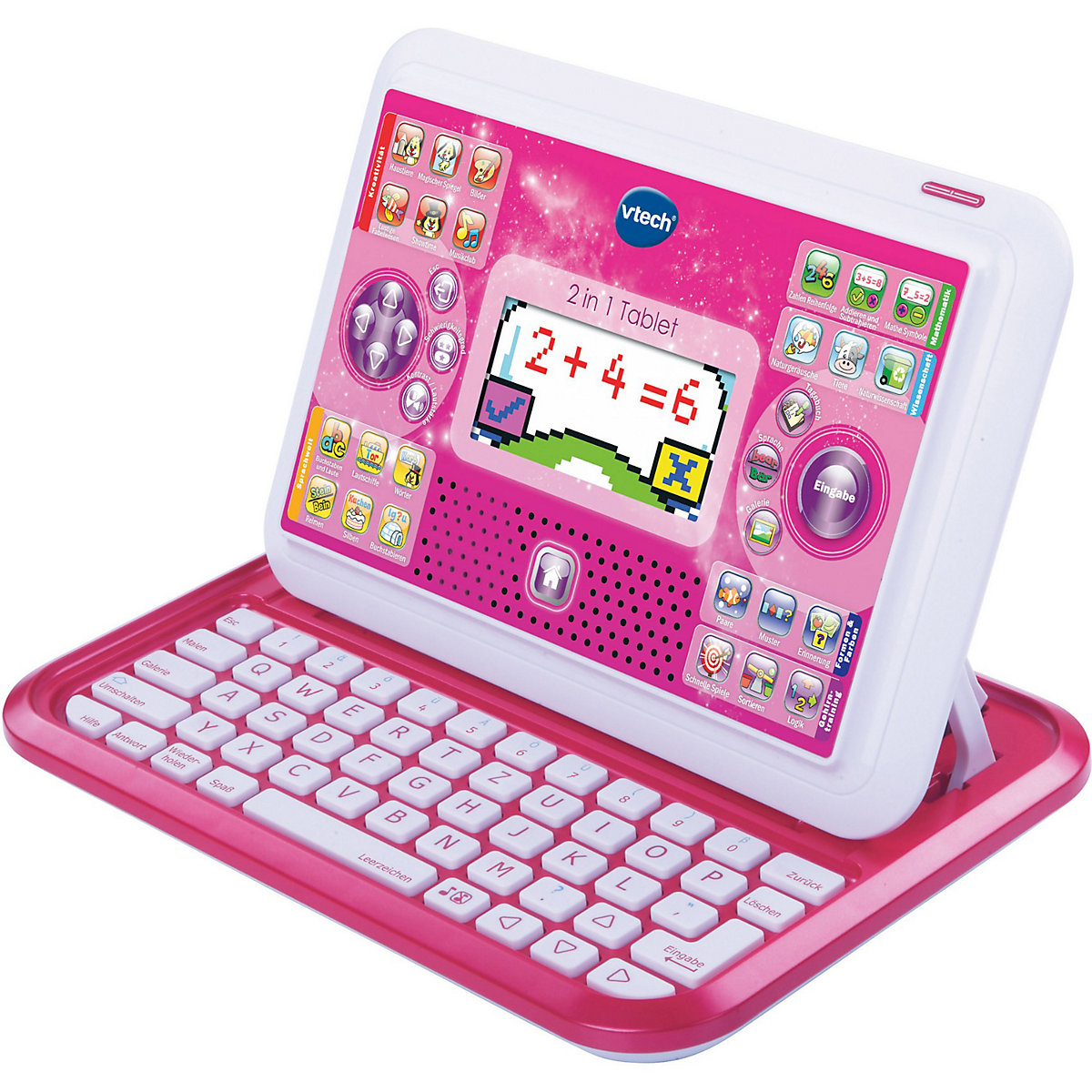 2-in-1 Tablet & Laptop pink