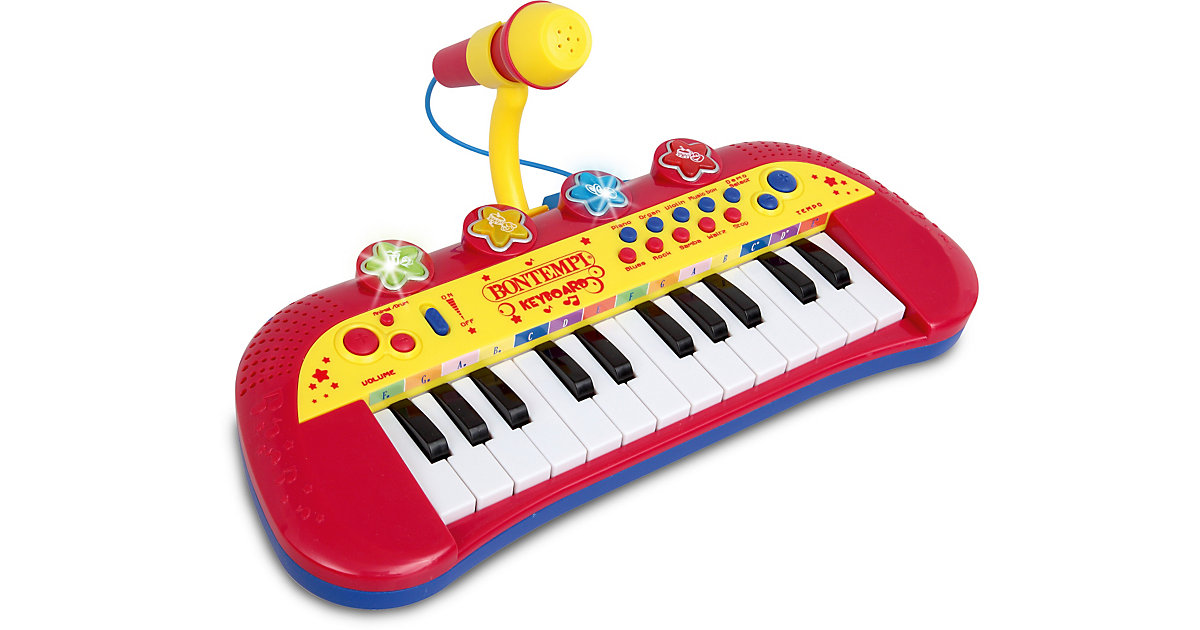 ICom Elektronik Keyboard mit 24 Tasten und Mikrofon
