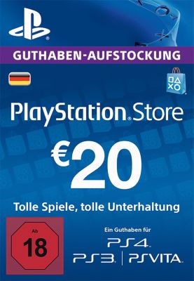 PS4 PlayStation Network Cards - 20 Euro, Sony | myToys