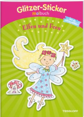 Image of Buch - Glitzer-Sticker-Malbuch - Elfen und Feen