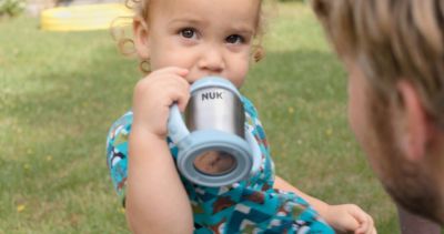 Trinklernflasche Learner Cup Edelstahl, 125 ml,  blau 2