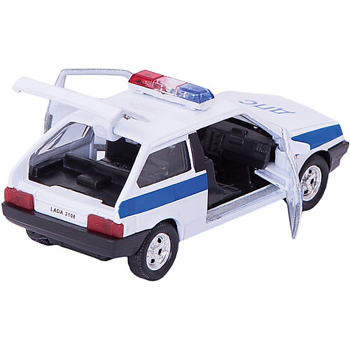Модель машины 1:34-39 LADA 2108 МИЛИЦИЯ ДПС., Welly от Welly