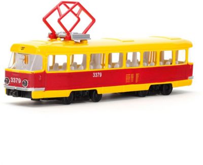 Трамвай, инерционный, со светом и звуком, ТЕХНОПАРК