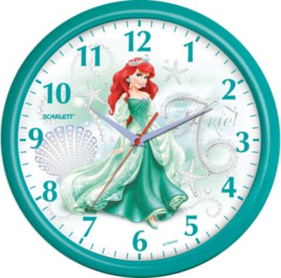 Часы настенные "Ариэль" от Scarlett, Disney Princess