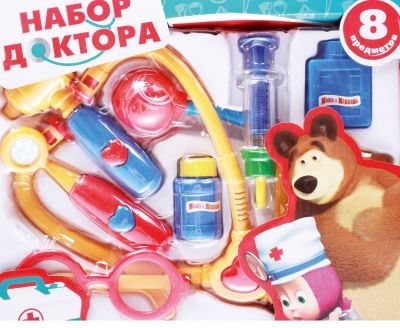 Игровой набор "Доктор", Маша и медведь, Играем вместе