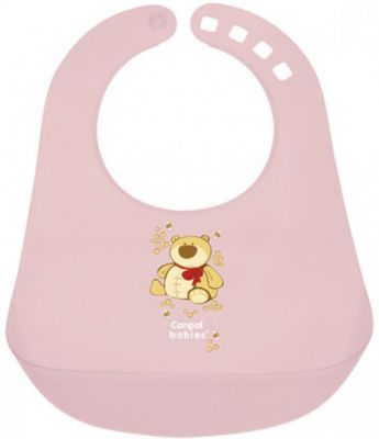 Пластиковый нагрудник, Canpol Babies, розовый