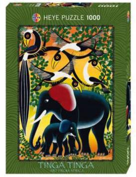 Пазл  "Семья слонов",1000 деталей, Heye