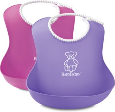 Комплект из 2-х нагрудников, BabyBjorn, розовый/фиолетовый