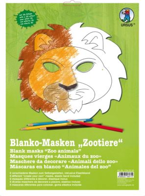 Kreativset Blanko-Masken Zootiere