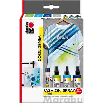 Fashion-Spray Cool Denim Textilsprühfarbe, 3 x 100 ml