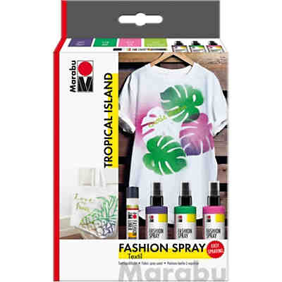 Fashion-Spray Tropical Island Textilsprühfarbe, 3 x 100 ml