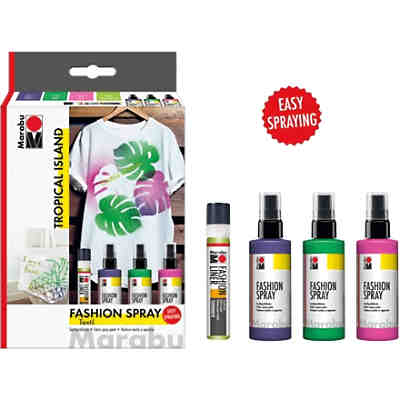 Fashion-Spray Tropical Island Textilsprühfarbe, 3 x 100 ml