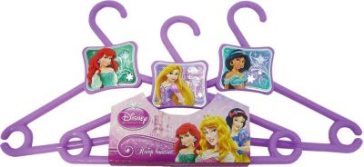 Набор из 3-х вешалок "Принцессы" 33х23х2см, фиолетовые, Disney Princess