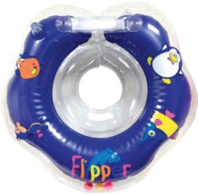 Flipper - круг на шею для купания малышей 0+ в Новогодней упаковке