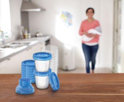 10 x 180 ml Becher Philips AVENT SCF618/10 Aufbewahrungssystem für Muttermilch 