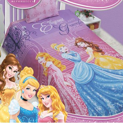 Комплект "Принцессы в замке", 1,5-спальный, Disney Princess