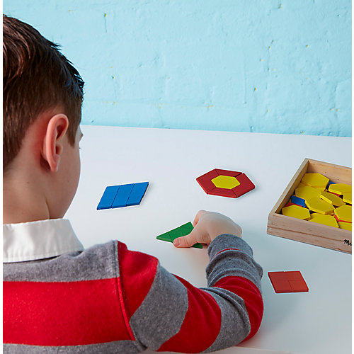 Мозаика Melissa & Doug "Первые навыки. Трафарет с блоками на досках" от Melissa & Doug