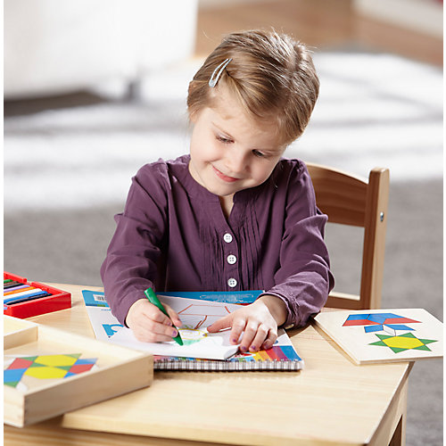 Мозаика Melissa & Doug "Первые навыки. Трафарет с блоками на досках" от Melissa & Doug