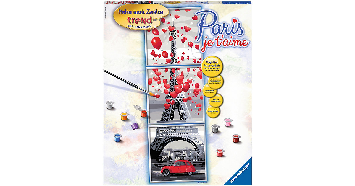 Ravensburger · Malen nach Zahlen Sonderserie Premium Paris, je t´aime -Trend Ravensburger · Malen nach Zahlen Sonderserie Premium Paris, je t´aime -Trend