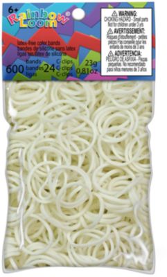 Белые резиночки (24 клипсы+600 рез.), Rainbow Loom