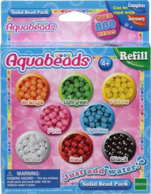 Aquabeads 32658 Refill Perlen schwarz 600 Stück 