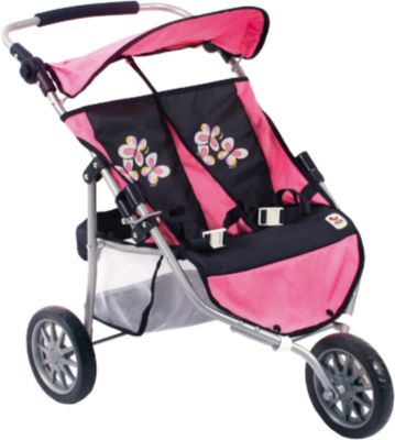 Bayer Chic 2000 Puppen Jogging-Buggy Lola Pink Checker 