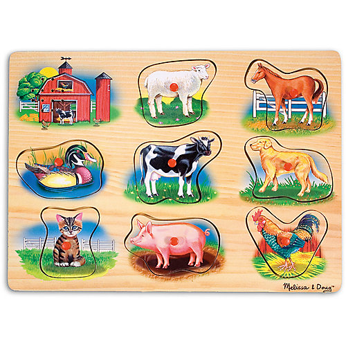 Рамка-вкладыш со звуком "Ферма", Melissa & Doug от Melissa & Doug