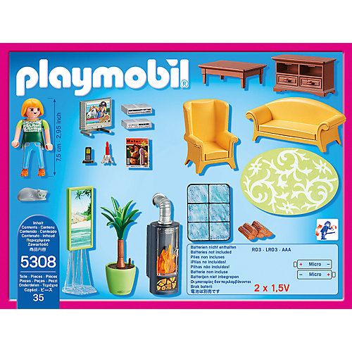Гостиная с камином, PLAYMOBIL от PLAYMOBIL®