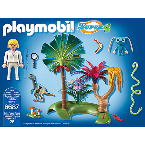Конструктор Playmobil "Супер 4" Затерянный остров с Алиен и Хищником от PLAYMOBIL®