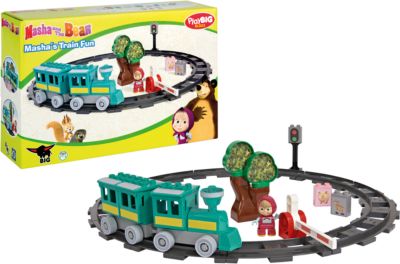 Конструктор Маша и Медведь, Железная дорога , 32 детали, BIG