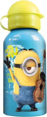Alu-Trinkflasche Minions, 400 ml blau/gelb