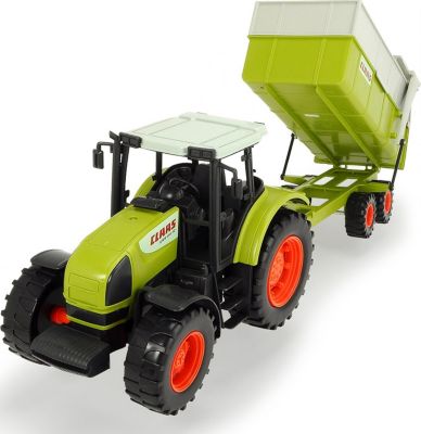 Dickie Toys CLAAS Ares Set 57 großer Traktor mit Anhänger und Kippmechanismus 