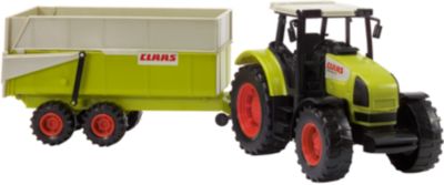 großer Traktor mit Anhänger und Kippmechanismus, Dickie Toys CLAAS Ares Set 