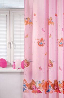 Розовая портьера "Winx" (ширина 200, высота 265 см) TAC