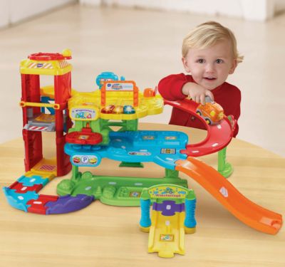 Vtech Tut Tut Baby Flitzer Parkhaus Park-Garage Spiel-Set Bahn Lern-Spielzeug 