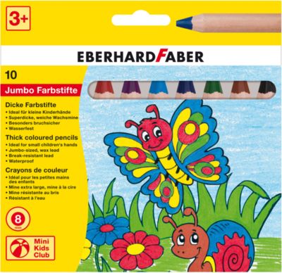 Mini Kids Club Jumbo-Buntstifte, 10 Farben