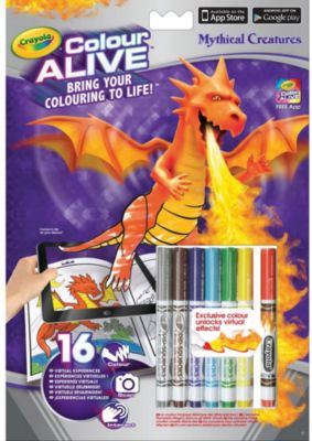 Интерактивная раскраска Colour Alive "Драконы", Crayola