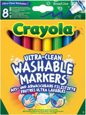 Crayola 8 Ultra-Clean aus und abwaschbare Filzstifte 