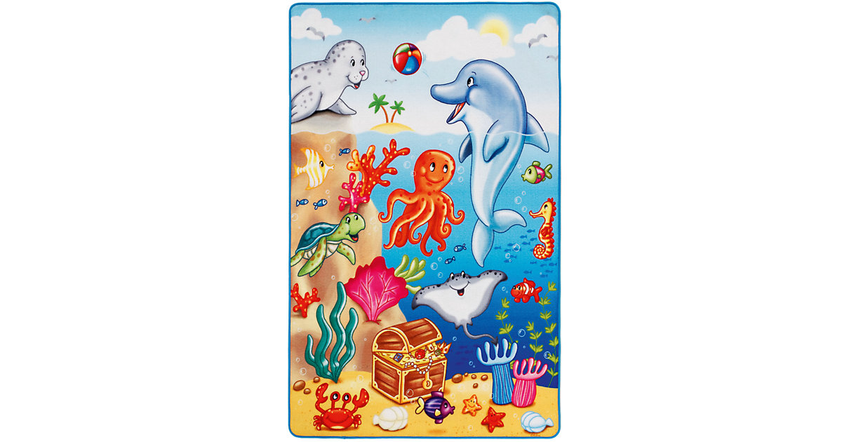 Kinderteppich Lovely Kids, Ozean blau Gr. 140 x 200