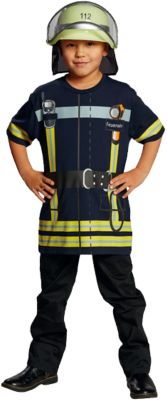 Spieleshirt Feuerwehr blau Gr. 128