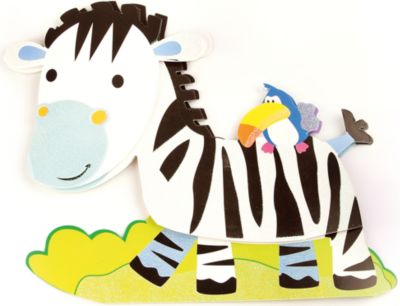 Декоративная наклейка "Зебра и тукан" 35,5*25 см