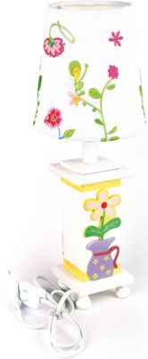 Настольный светильник "Цветок в лиловом кувшине"