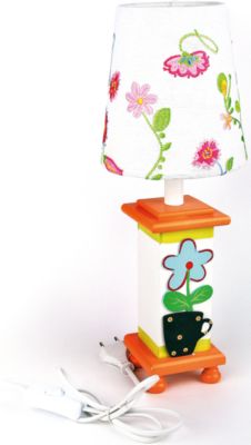 Настольный светильник "Цветок в черной чашке"