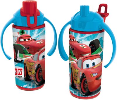 Бутылка спортивная с ручками (360 мл), Тачки