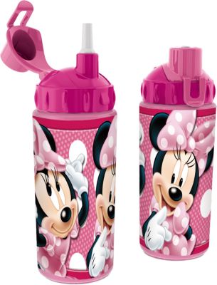 Бутылка спортивная с соломинкой (360 мл), Минни Маус