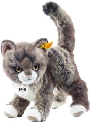 Steiff 099335 grau/beige 25 cm Kitty Katze stehend