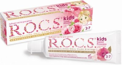 Зубная паста Sweet Princess с ароматом розы, 3-7 лет, R.O.C.S. Kids