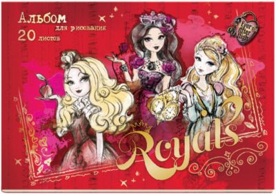 Красный альбом для рисования "Наследники. Ever after High" 20 листов