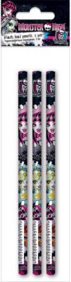 Чернографитные карандаши "Monster High" (HB, 3 шт)