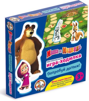 Игра-ходилка "Попробуй догони", Маша и Медведь